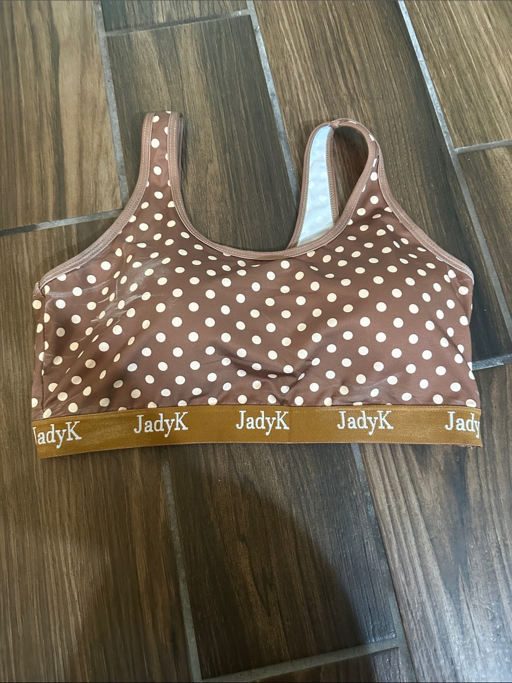 JadyK Brown Polka Dot Low-Impact Sports Bra